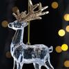 Рождественское украшение на елку Стоящий олень Чашка Дизайн крыльев бабочек Блестящее подвесное украшение Праздничный сезон Домашний декор