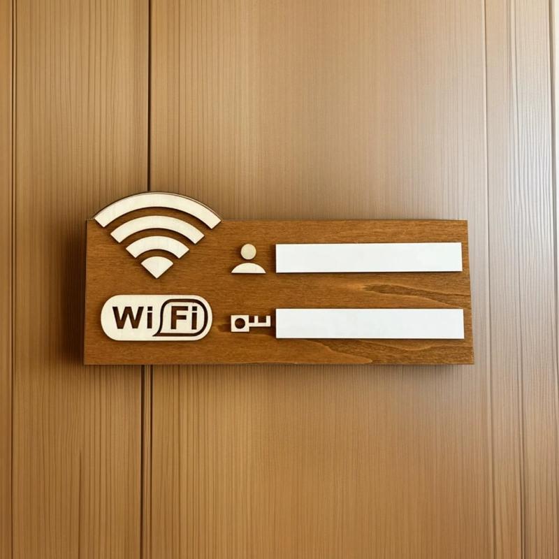 Винтажная деревянная настенная табличка с паролем WiFi, настенный знак с информацией о беспроводной сети, элемент декора для дома