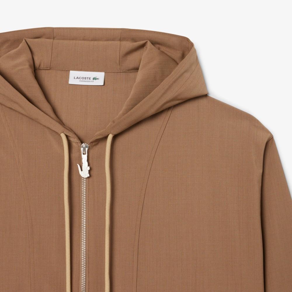 [Lacoste] Women's Wool Blend Hooded Half-Zip Jumper BF2450-55N02S