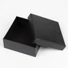 Подарочная коробка из крафт-бумаги с крышкой, квадратный черный поясной дизайн