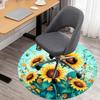 1PC sunflowers butterflies Office Round Area Rug, Under Office Chairs Bedroom Living Room Home Decor, Carpet for Office -1110095