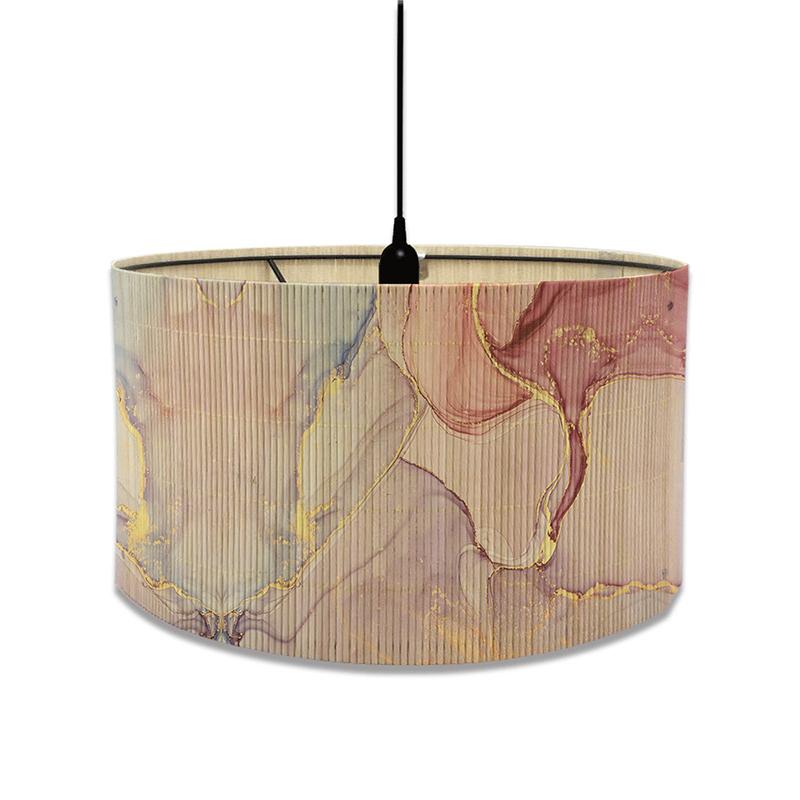 Chandelier Lampshade Table Lampshade Bamboo Lampshade Living Room Decoration Marbled Print