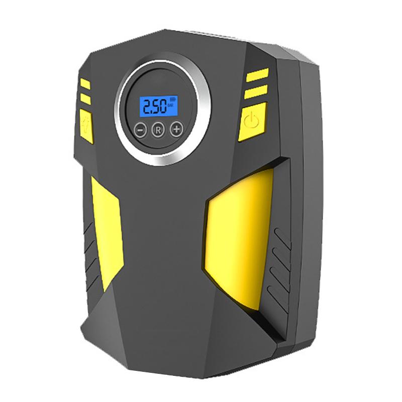 Портативный воздушный компрессор для накачивания шин, аккумуляторный насос для накачивания шин с 3 насадками 12 В для автомобиля