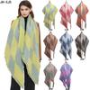 Women'S New European And American Shawl Scarf, Autumn And Winter Large Grid Triangle Imitation Cashmere Double-Sided Scarf