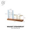 Homlly Keii Gold Brass Paper Napkin Stand Tissue Holder Organizer with Solid Wood Base