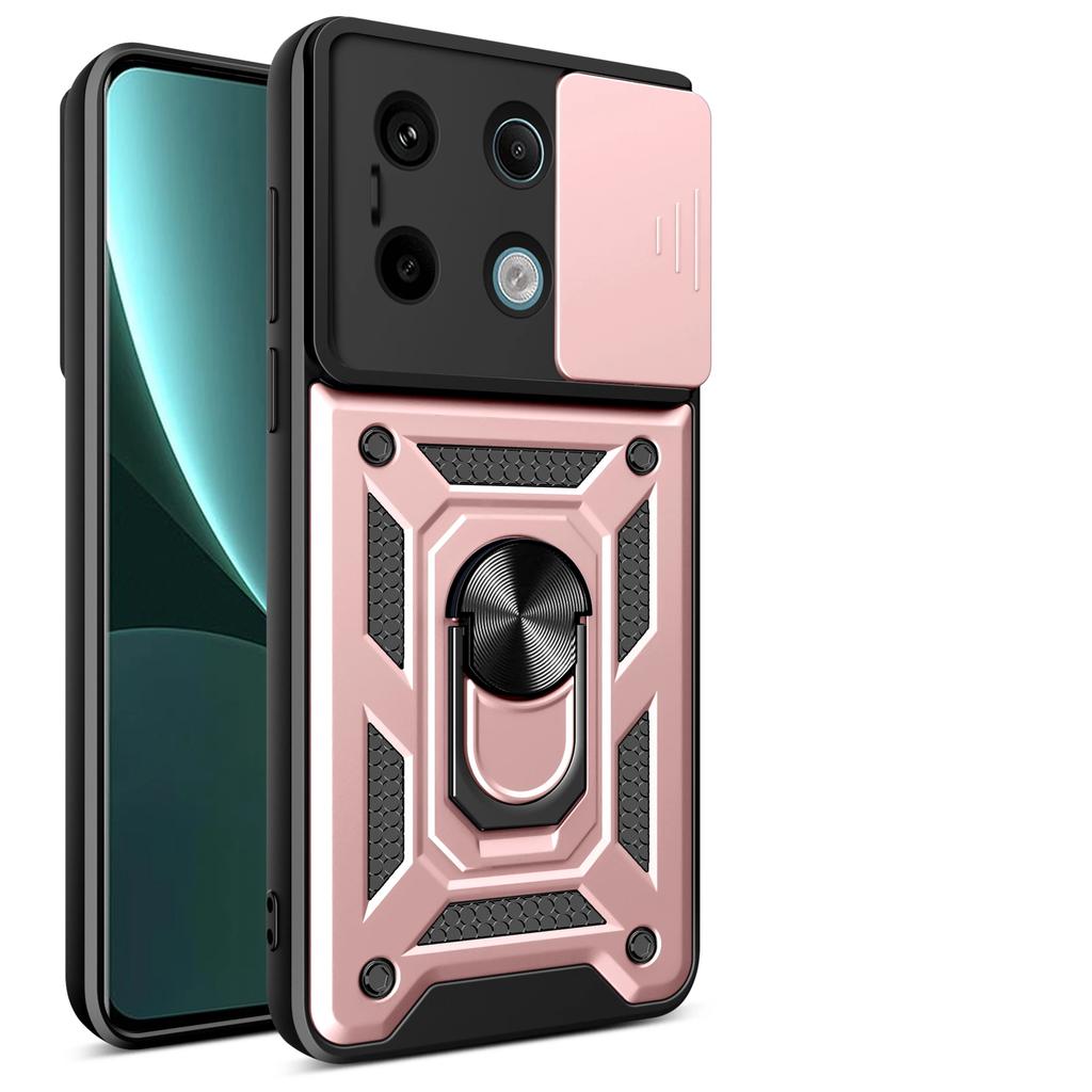 For Xiaomi Redmi Note 13 12 Pro Plus 5G 4G Case Car Magnetic Ring Holder Slide Camera Armor Shockproof Xiaomi POCO M6 X6 Pro