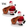 Festive Jewelry Storage Box Santa Claus Candy Bowl, Resin Christmas Tabletop Ornament with Room Accessories Slot, Creative Desktop Organizer