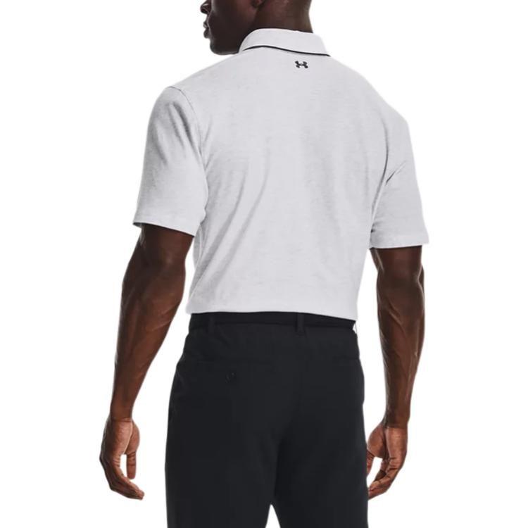 Under Armour Polo Shirts Men's White Polo Collar Moderate Straight Fit 1377363-100