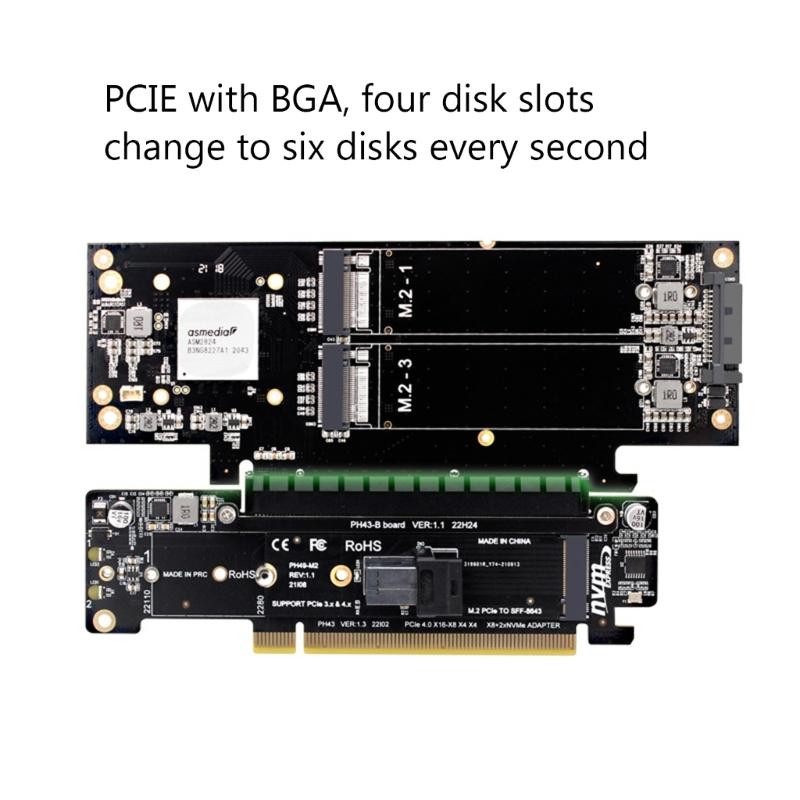 Адаптер PCIE X16 TO X8+X4+X4, поддержка расширения порта PCIE 4.0 M.2 NVME, модуль сильной совместимости