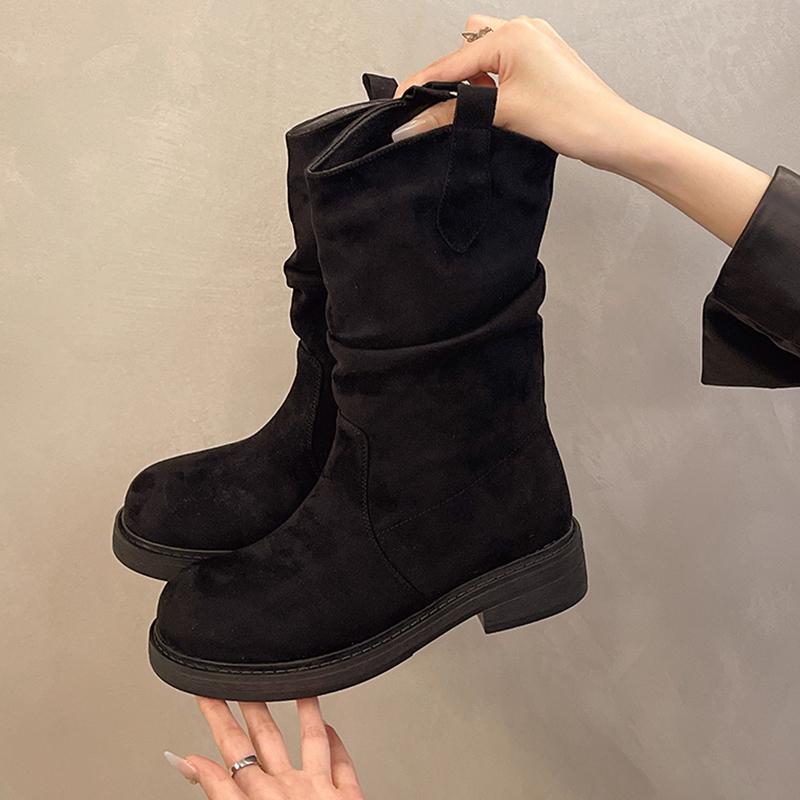 Модные новые нескользящие женские ботильоны осень-зима 2024 года, горячая распродажа, женские ботинки, модная женская обувь на открытом воздухе с круглым носком Botas Mujer