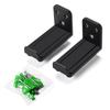 1 Set Speaker Wall Mount for Soundbars, Extendable Depth Sound Bar Bracket Secure Load-bearing Up to 44Ibs Black