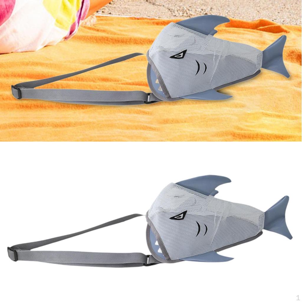 Детская пляжная сумка для игрушек из песка с регулируемыми ремнями и мешочком для сбора