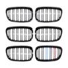 Car Front Bumper Kidney Grille Racing Grills For BMW 1 Series F20 F21 2011-2014 Replacement Double Slat Gloss Black Grilles