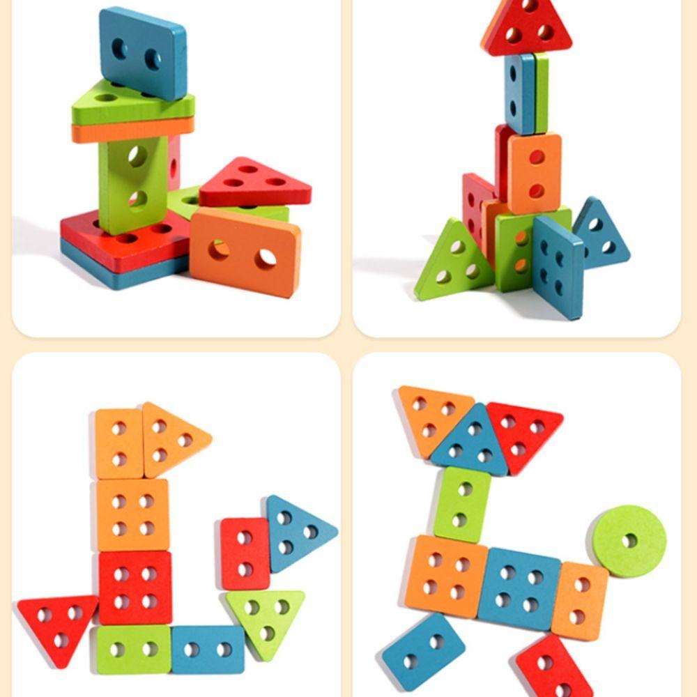 Образовательная геометрическая фигура игра на сопоставление игрушка головоломки на сопоставление строительные блоки дети