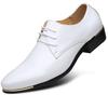 Men's Leather Shoes Patent Leather Casual Business Shoes White Formal Leather Shoes Low-heeled Men's Fashion Business Leather Shoes