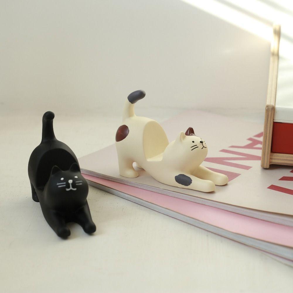 Resin Doll Mobile Phone Stand Stretch Oneself Cell Phone Bracket Cat Phone Holder Small Gifts