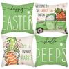 Easter Pillowcase Short Plush Digital Print Holiday Sofa Cushion Cover Easter Egg Bunny Car Cushion Pillowcase