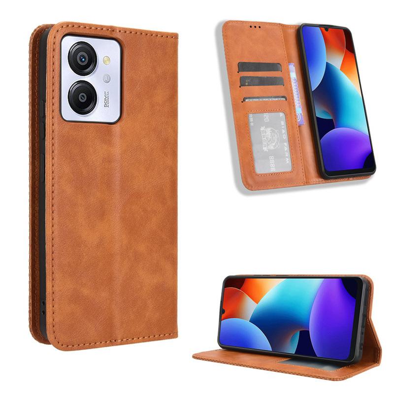 Флип-чехол для Blackview Color 8/Oscal Modern 8 кожаный чехол [Flip Vintage Leather] ударопрочный прочный ретро-чехол для телефона