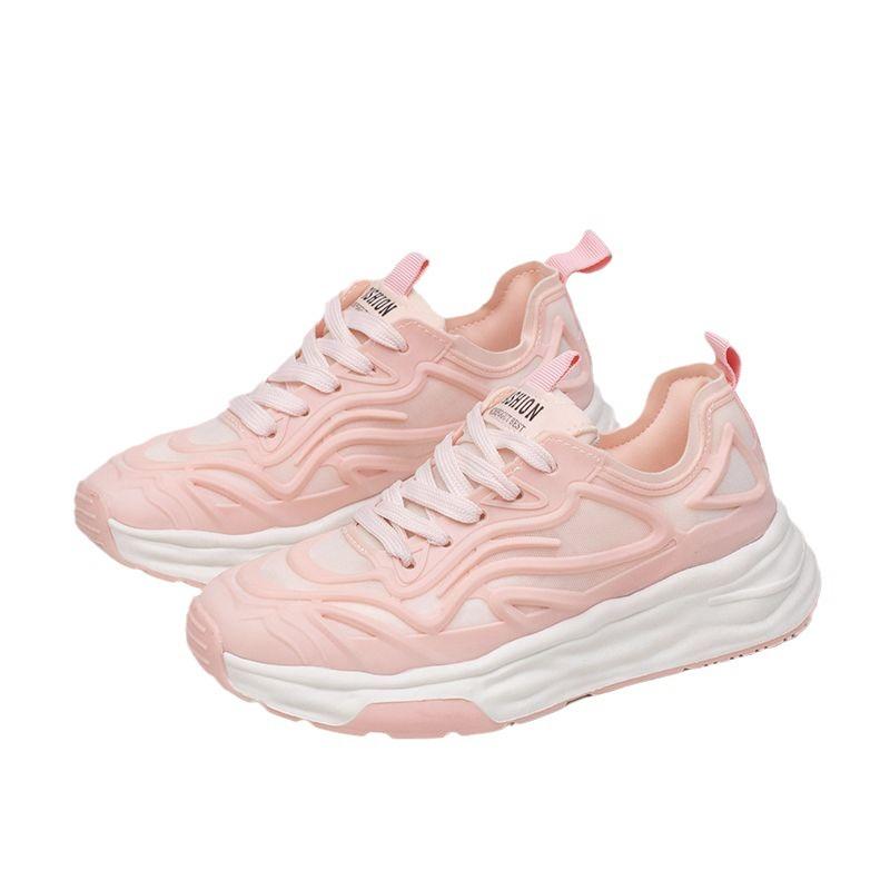 Кроссовки на толстой подошве, взрывная сетка, сетчатые кроссовки для папы, женские 2024, новая весна, женская обувь, универсальные модные дышащие кроссовки