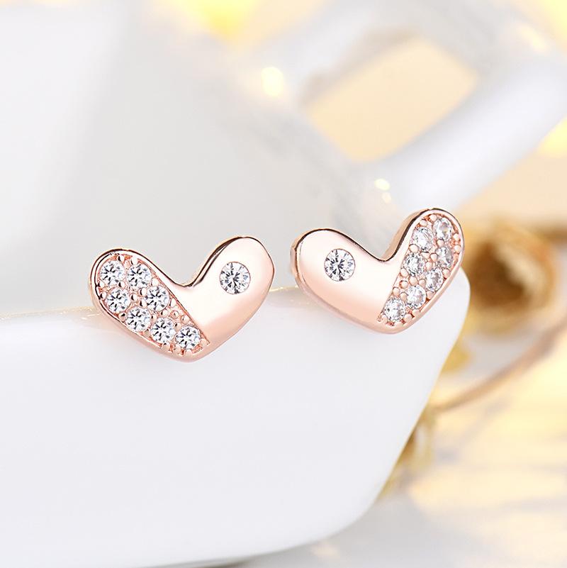 New 925 Sterling Silver High Quality Zircon Stud Earrings for Women Exquisite Student Girlfriend Jewelry Accessories Wedding