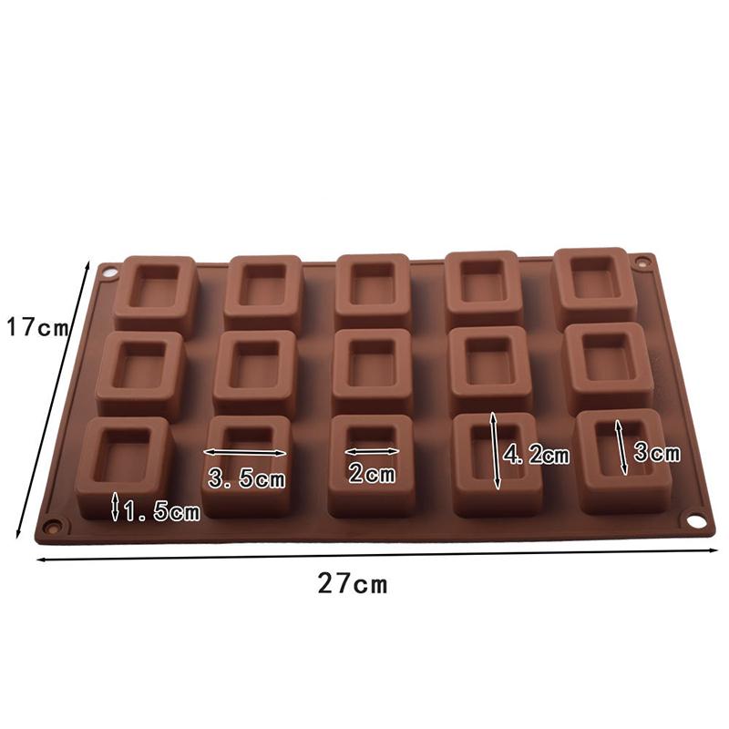 Square Donut Silicone Cake Mold Baking Jelly Pudding Chocolate Mold Muffin Cup Cake Biscuit Bake Tray