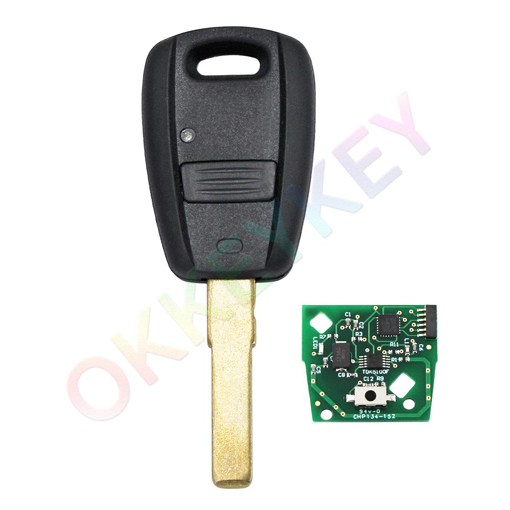 Ecusells 1 Button Remote Car Key Fob 433MHz with ID48 Chip for Fiat Doblo Albea Palio Punto 2005 2006 2007 2008 P/N: 71744151