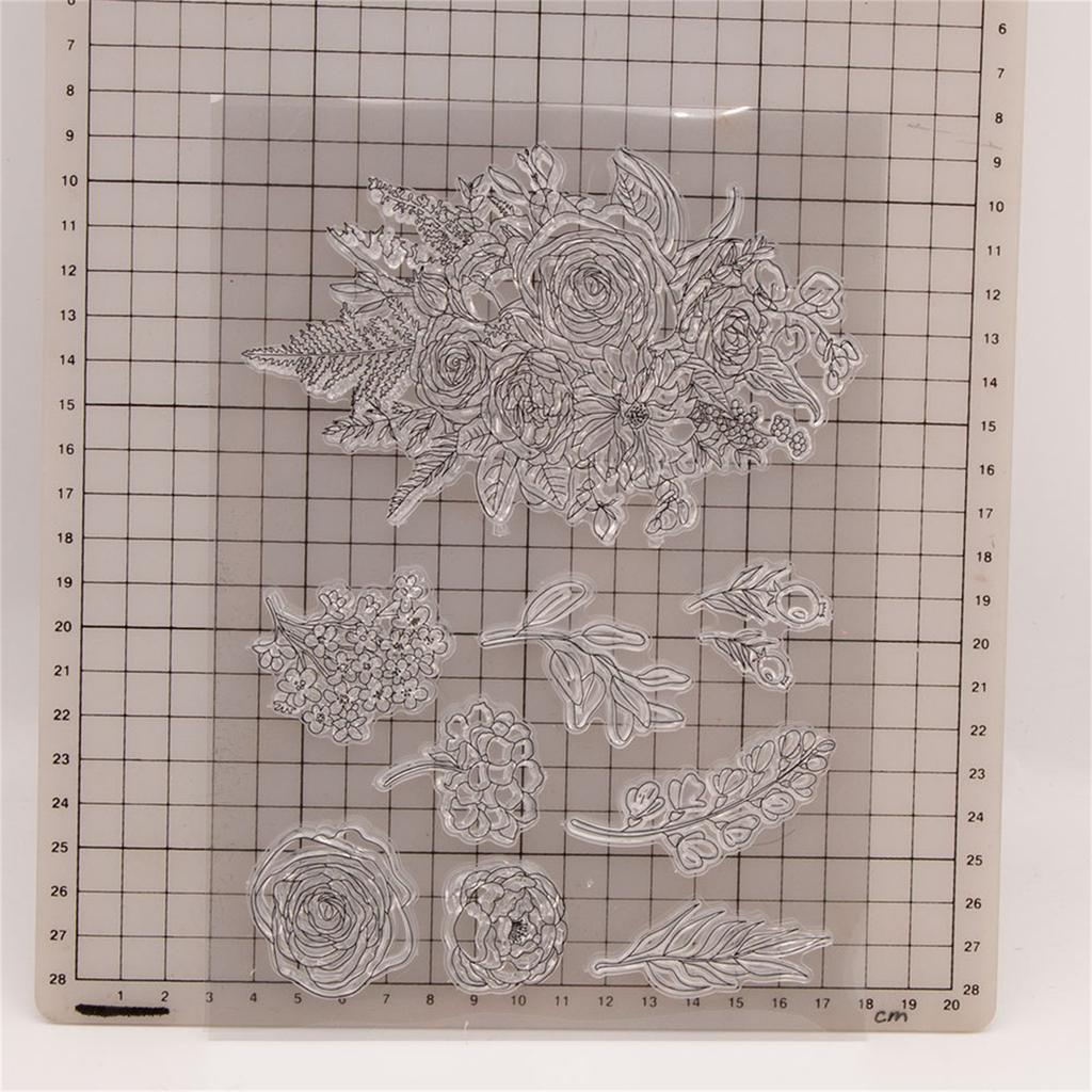 Силиконовый штамп-печать Цветок Прозрачные штампы DIY Скрапбукинг Изготовление открыток Тиснение Альбом для фотожурнала Декоративный штамп