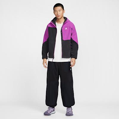 Unisex Nike ACG Jackets Men's Bright Purple/Black/Safe Orange/Mountain White Hooded Moderate Other