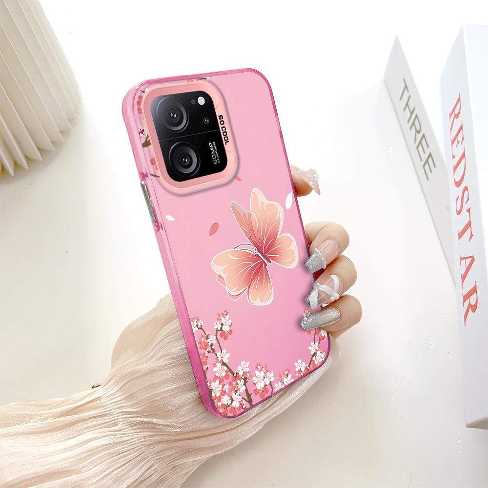 Окрашенный узор, цветной серебристый, двухсторонний, жесткий, противоударный чехол для телефона Xiaomi Redmi Poco