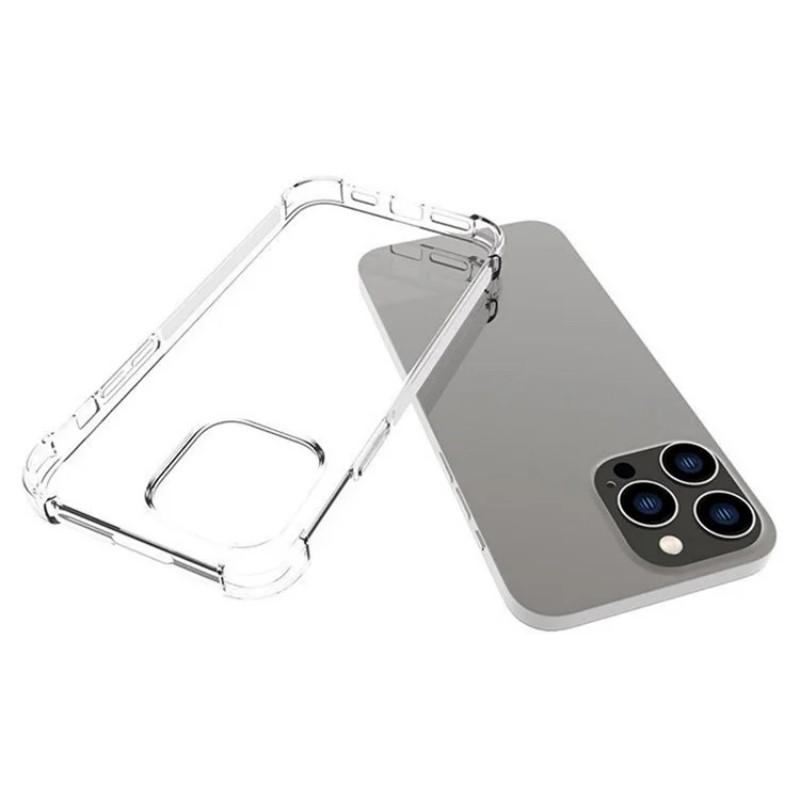 For iPhone 14 Pro Max Back Cover WANLONFENG TM Series 2.0mm Clear TPU Phone Case (Big Lens Hole)