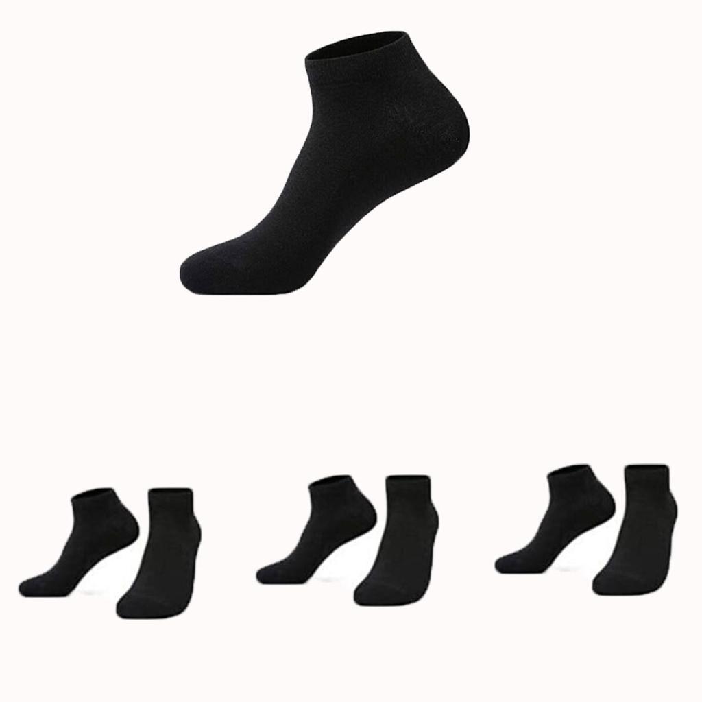Мужские короткие носки из 3 предметов из чесаного хлопка, экономичные спортивные носки