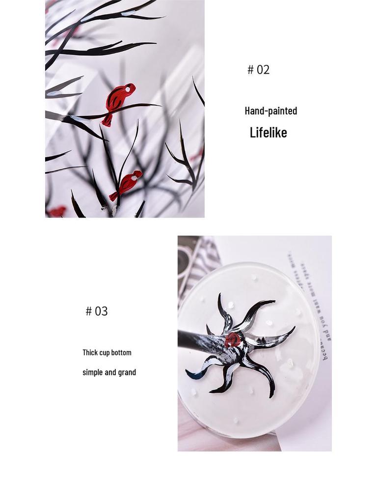 Набор расписных хрустальных бокалов и подставок для яиц «Четыре сезона»