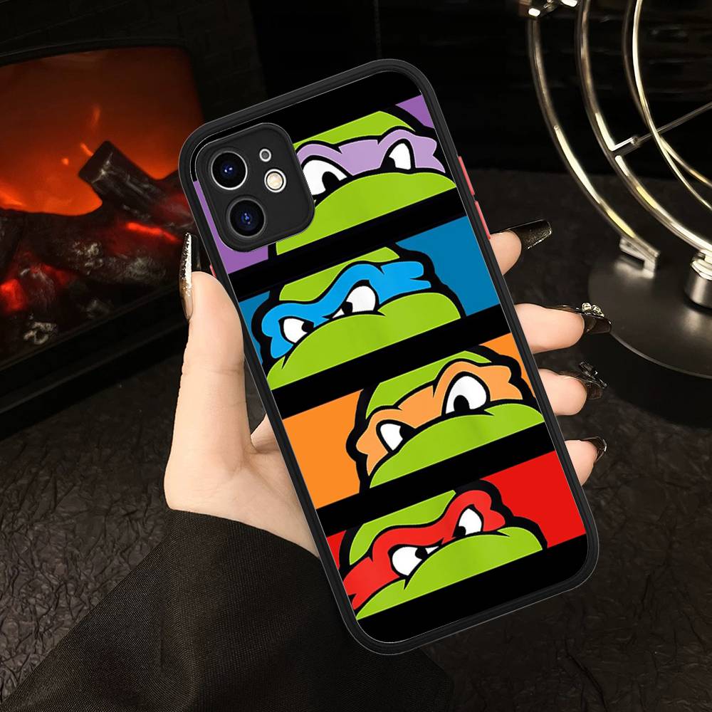 Animated N-Ninja T-Turtles TV Phone Case For IPhone 16e 16 15 14 13 12 11 Pro Max X XS Max Plus Matte Clear