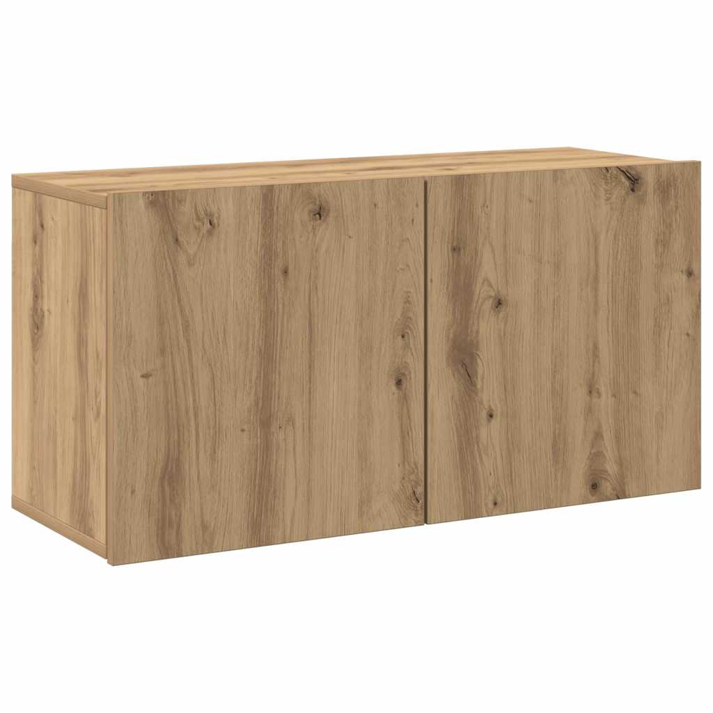 Vidaxl Ścienna Szafka Tv, Dąb Artisian, 80X30X41 Cm
