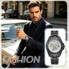 Автоматические скелетные часы с вращающимся люминесцентным аналоговым циферблатом, водонепроницаемые, из нержавеющей стали. Подходят как стильный модный аксессуар. Идеальный подарок для или