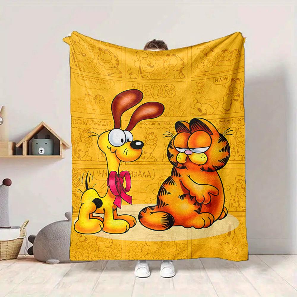 1pc Garfield Cartoon Comics Soft Skin-Friendly Flannel with Digital Printing, Various Sizes Available for Family, Friends, Birthday086