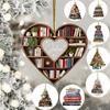Christmas Tree Book Decorations Tree Acrylic Ornaments Xmas Tree Hanging Pendants Decor