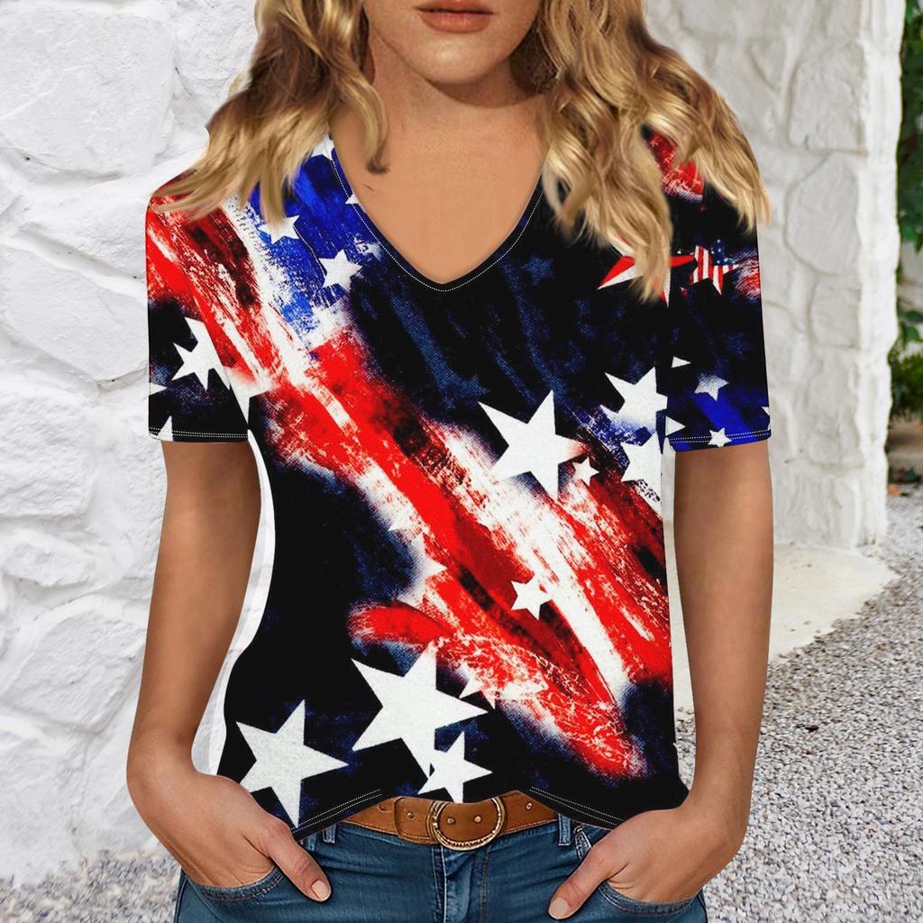 T Shirts Short Sleeve V Neck Tees For Women Fashion Tops Trendy Lightweight Soft Casual Summer Top