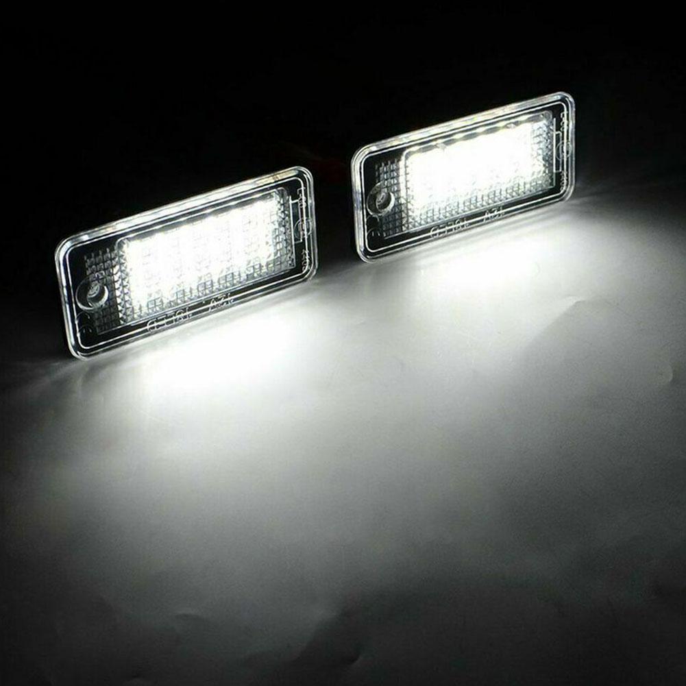 2pcs For Aud I LED Number Plate Light A3 A4 S4 RS4 B6 B7 A6 RS6 S6 C6 S5 Q7 A8 S8 Avant Canbus Error Free License Plate Lamp License Plate Lights 2