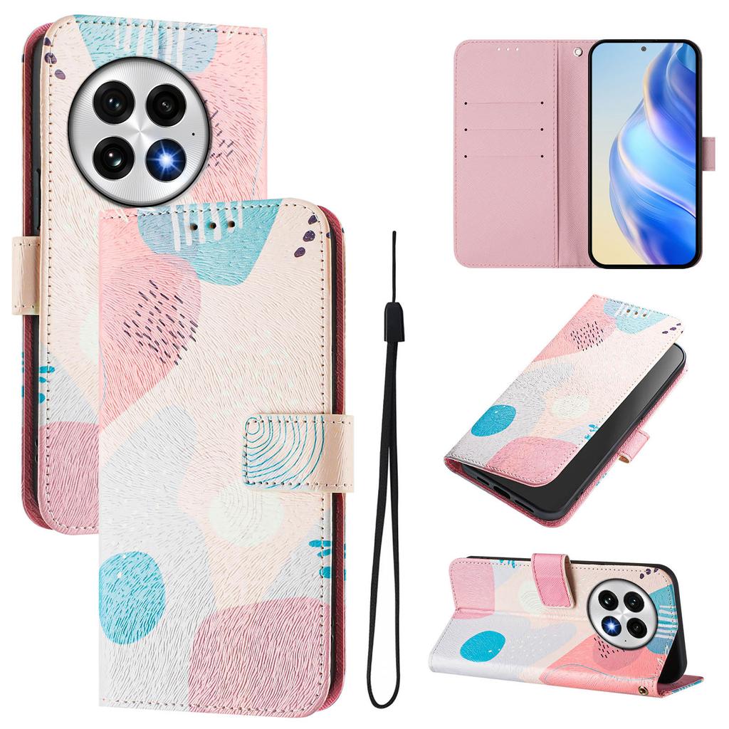 Роскошный окрашенный кожаный чехол-кошелек Color Puzzle из искусственной кожи в стиле книги для Oneplus 9R, 8T, Nord CE2 5G, Nord 2T, Nord N300, Oneplus 11 12...