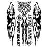 Motorcycle Wolf Totem Flame Stripes Gas Tank Vinyl Sticker Universal 37x30cm