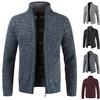 Autumn and Winter New Men's Stand-up Collar Cardigan Zipper Sweater Long-sleeved Sweater Men's Jacket Men's Trendy