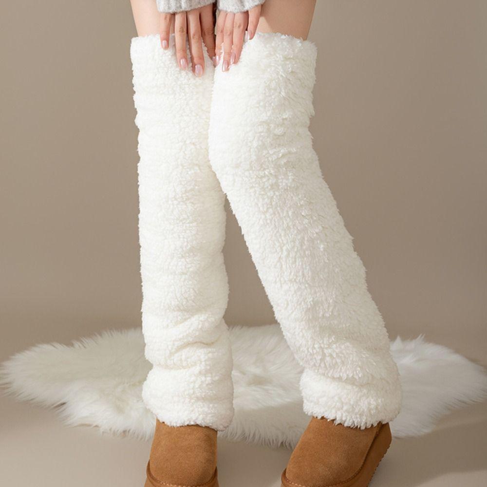 Thicken Warm Winter Foot Cover Hosiery Floor Plush Stockings Cute Coral Fleece Stockings Winter