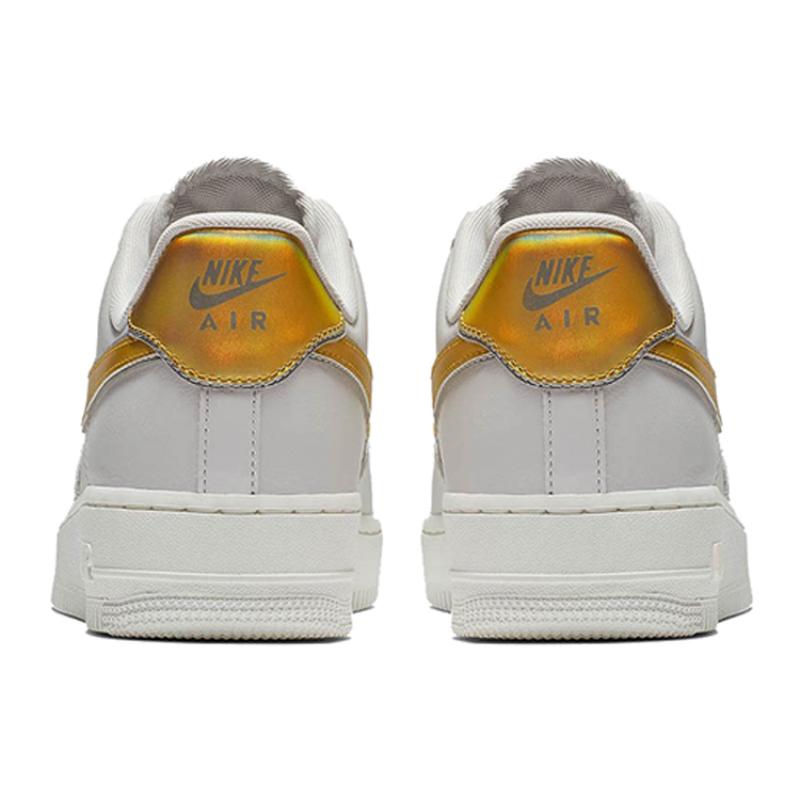 Nike Air Force 1 Low Metallic Platinum Metallic Gold Women's Sneakers AR0642-001