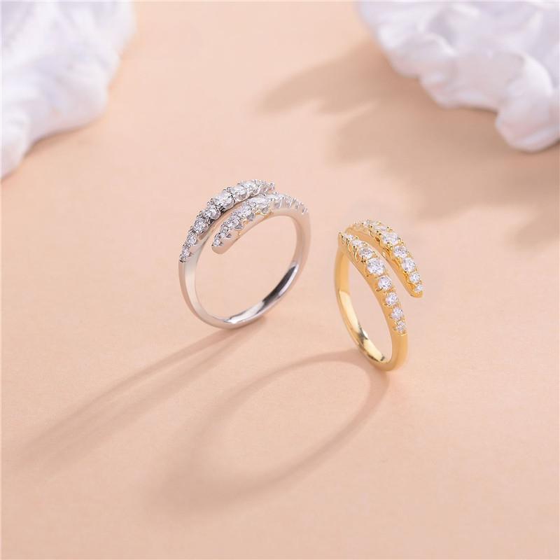 Все двухрядные кольца с муассанитом, общий вес 0,5 карата, с сертификатом, женские кольца из стерлингового серебра 925 пробы, высококачественные кольца с драгоценными камнями для рукоделия