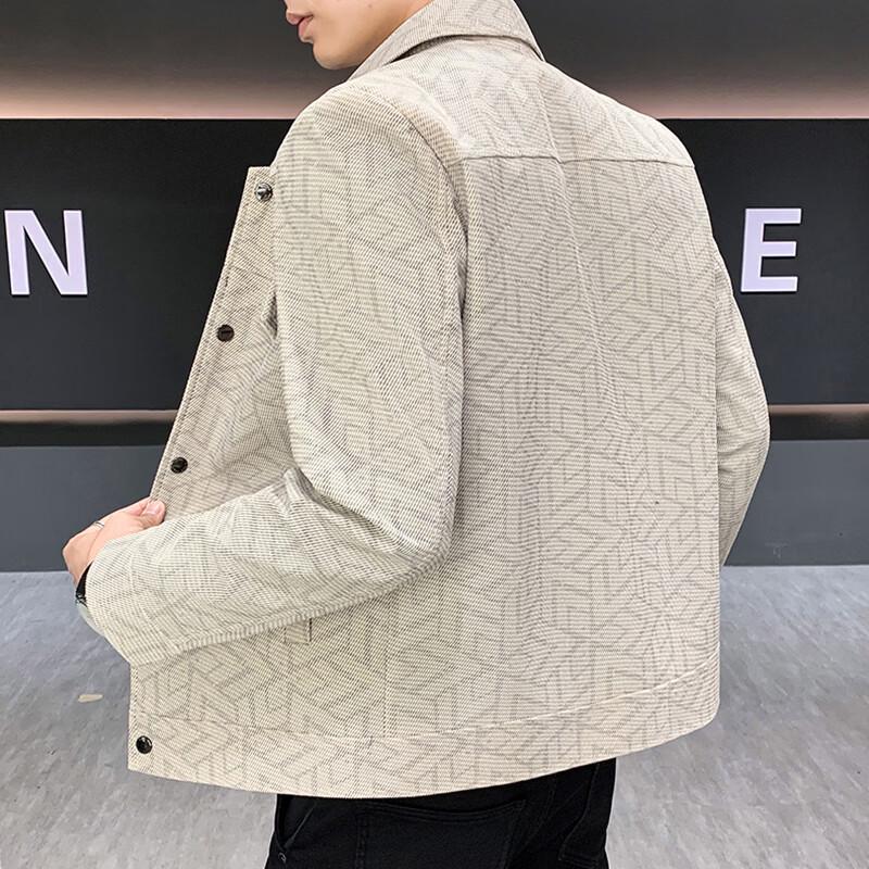 ROMON Men's Corduroy Embroidered Jacket