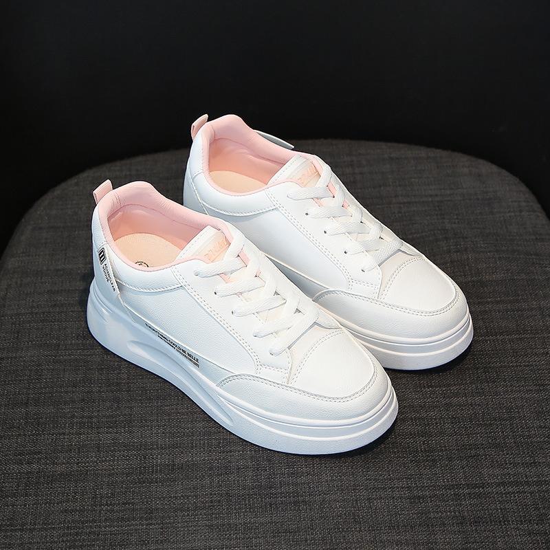 Модные женские кроссовки на платформе, спортивная обувь, летние белые кроссовки на толстой подошве, повседневная обувь из вулканизированной ткани, теннисная женская обувь Basket2024