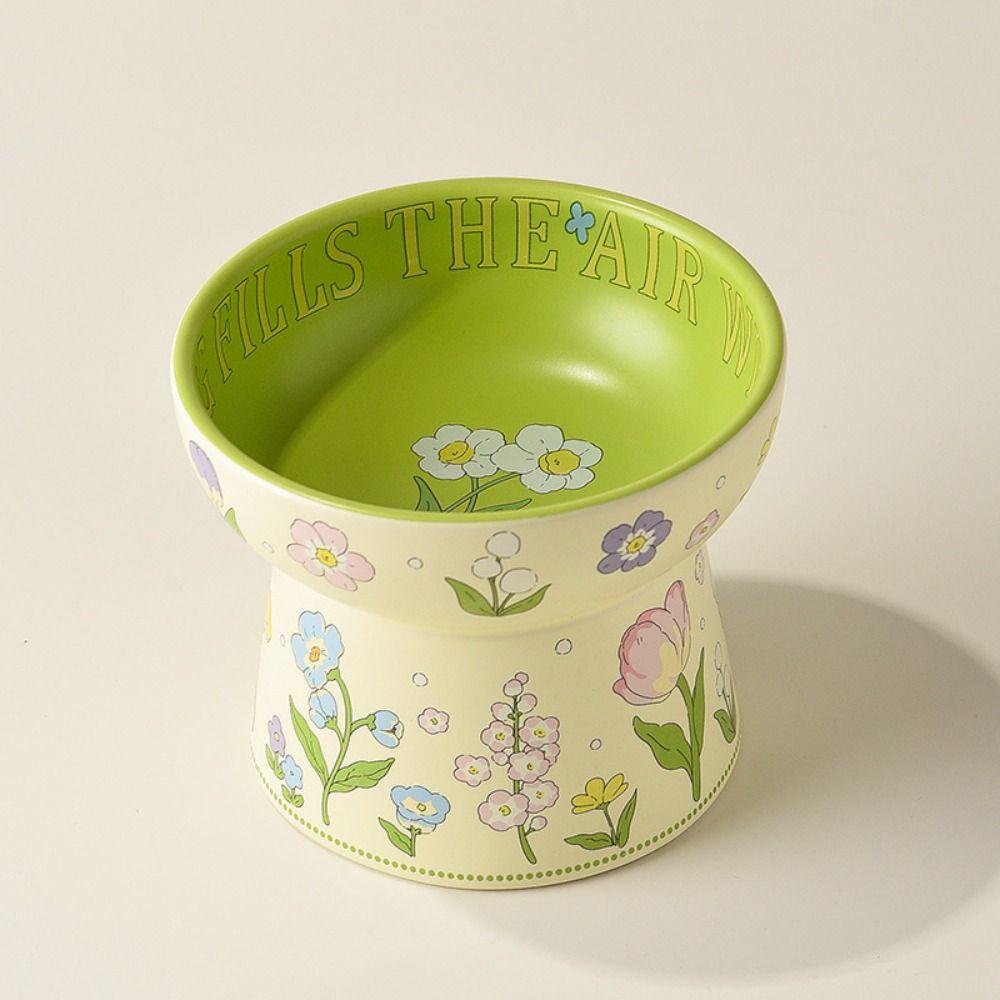 Non-Slip Cat Canned Food Bowl Rabbit Flower Water Bowl Stylish Pet Feeding Bowl Pet Supplies