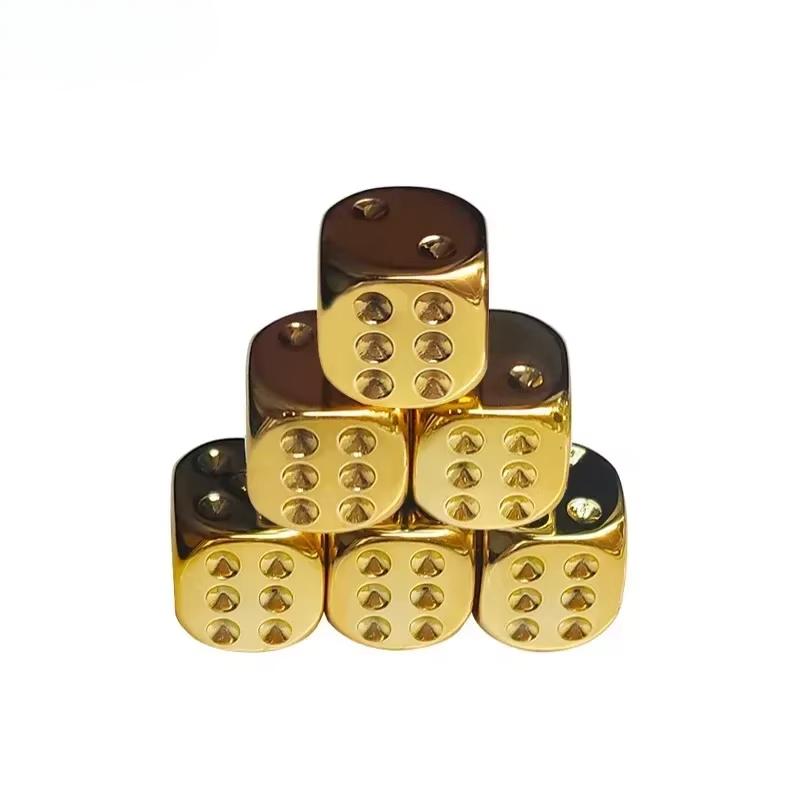 6 шт./набор гальванизированных золотых и серебряных игральных костей с закругленными углами акриловые игральные кости с цифрами набор игральных костей для развлекательных баров KTV