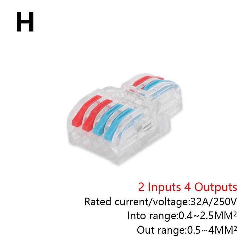 Быстрый разветвитель 2 входа 4/6 выхода 3 входа 6/9 выхода Разъем для проводов Универсальный разъем для проводного кабеля Вставной клеммный блок для проводника